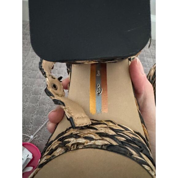 NWOB Sam Edelman Iliana Heeled Sandal in Black/Natural SZ 8 - Picture 6 of 8